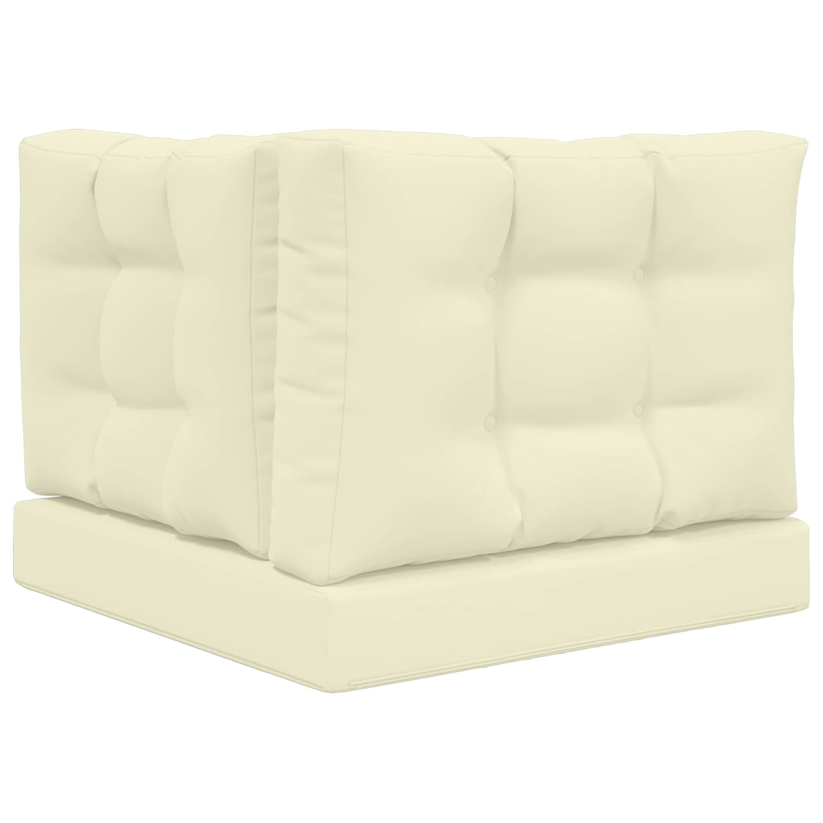 Sofakissen für draußen Polyester Creme 60 x 60 cm