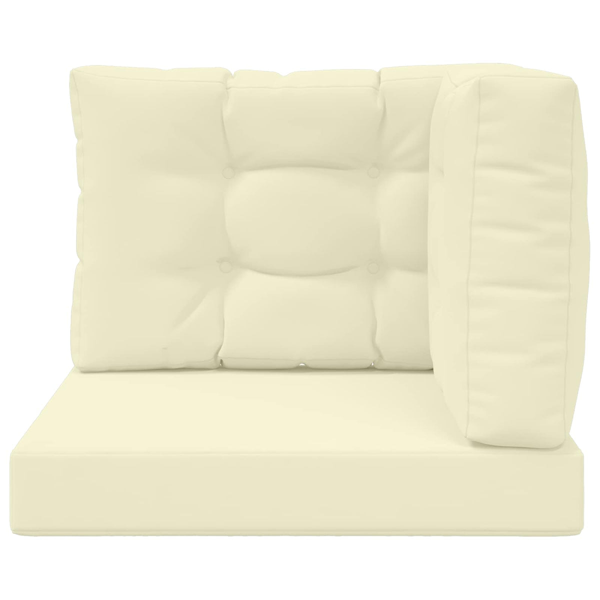Sofakissen für draußen Polyester Creme 60 x 60 cm