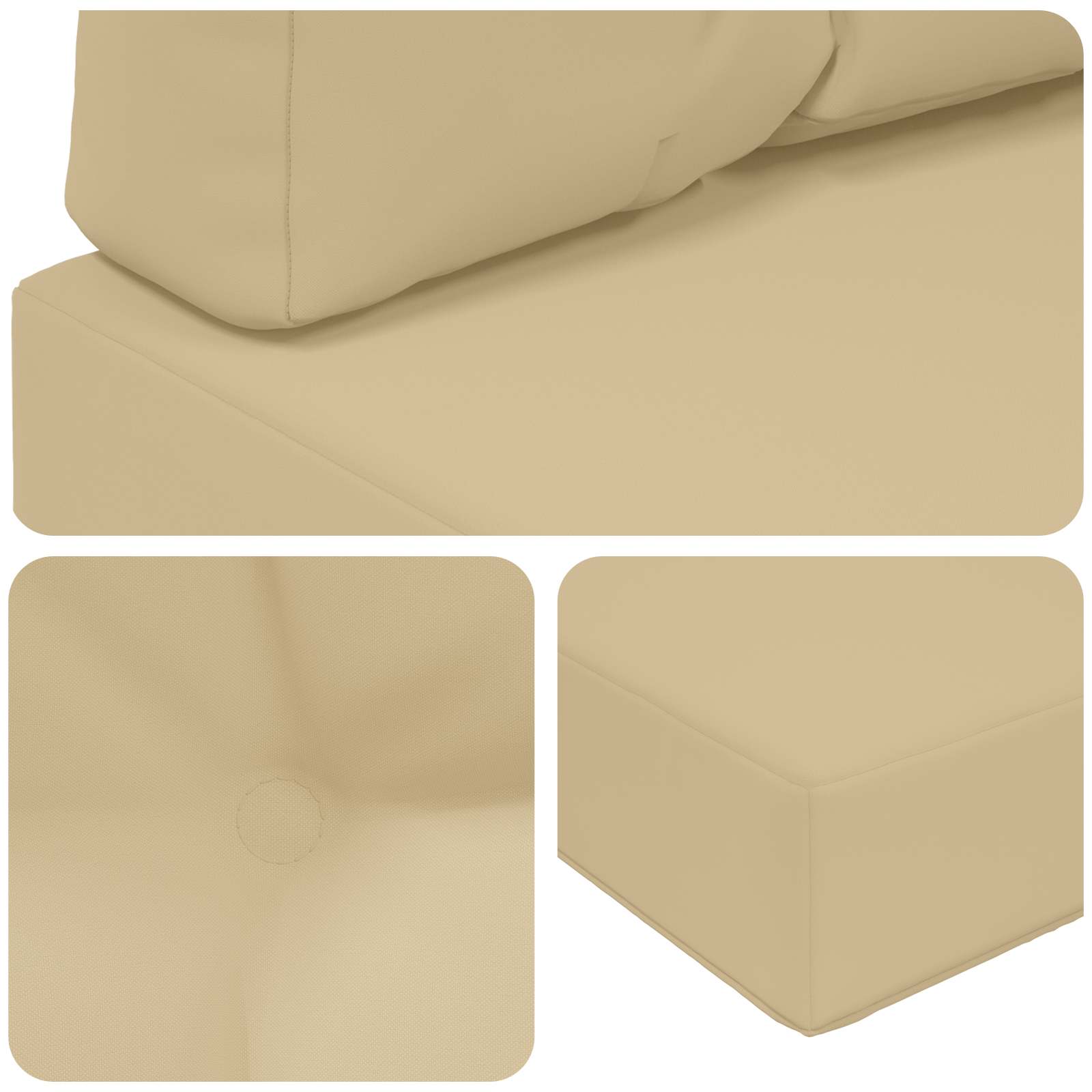Sofakissen für draußen Polyester Beige 60 x 60 cm
