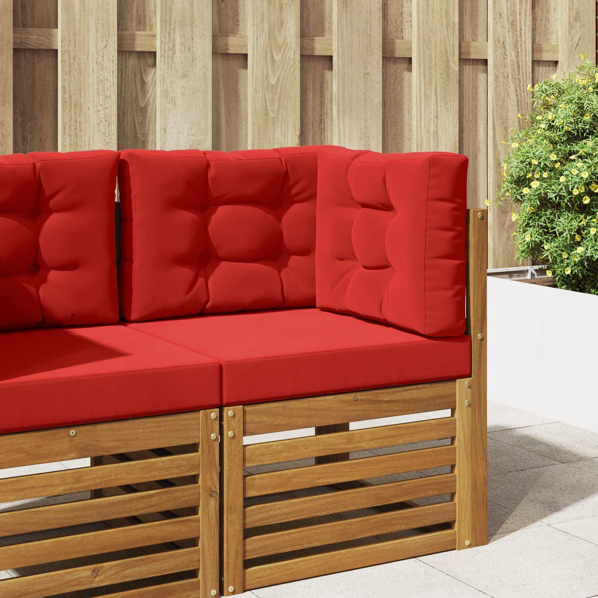 Sofakissen für draußen Polyester Rot 60 x 60 cm