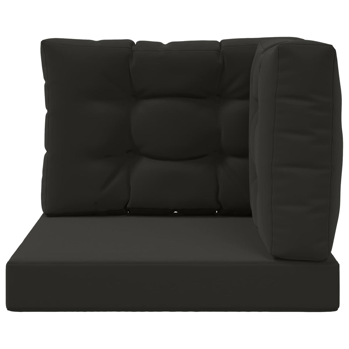 Sofakissen für draußen Polyester Schwarz 60 x 60 cm