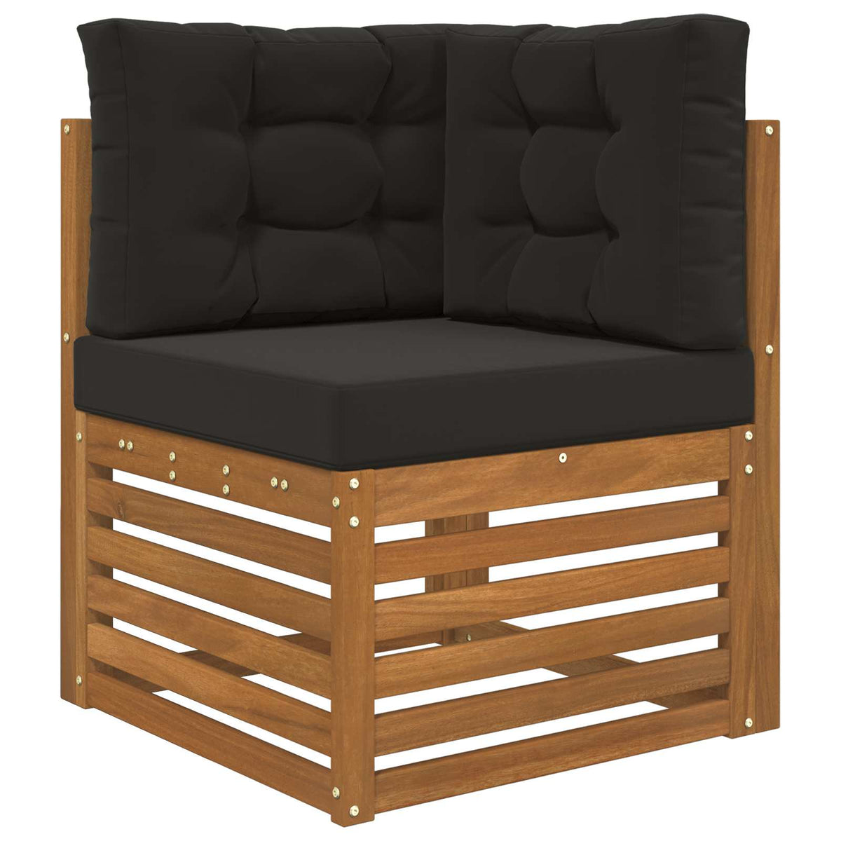 Sofakissen für draußen Polyester Schwarz 60 x 60 cm