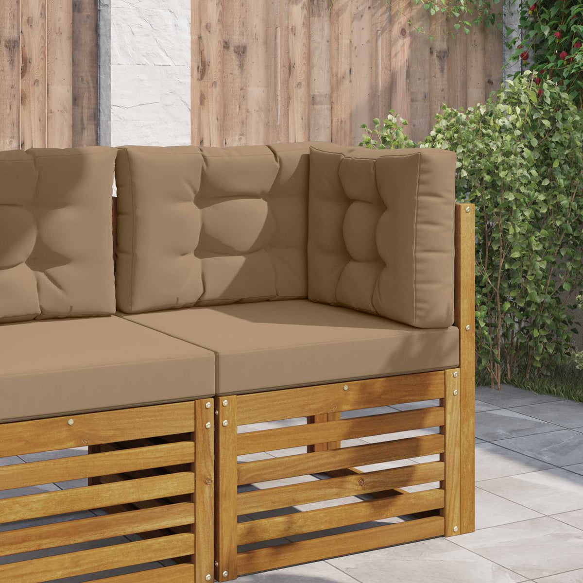 Sofakissen für draußen Polyester Taupe 60 x 60 cm