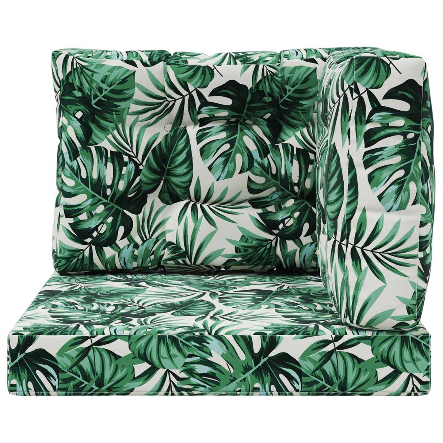 Sofakissen für draußen Polyester Blattmuster 60 x 60 cm
