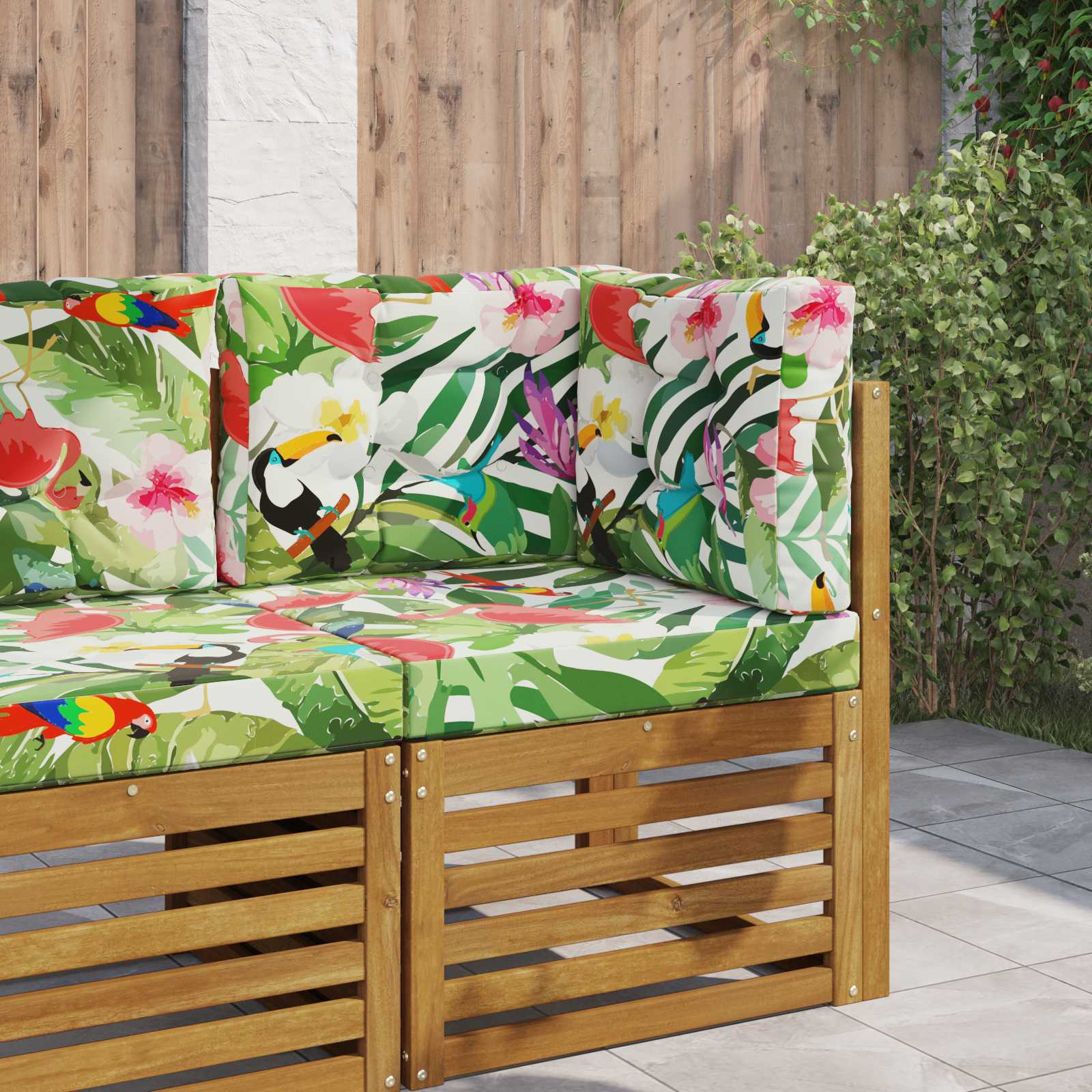Sofakissen für draußen Polyester Bunt 60 x 60 cm