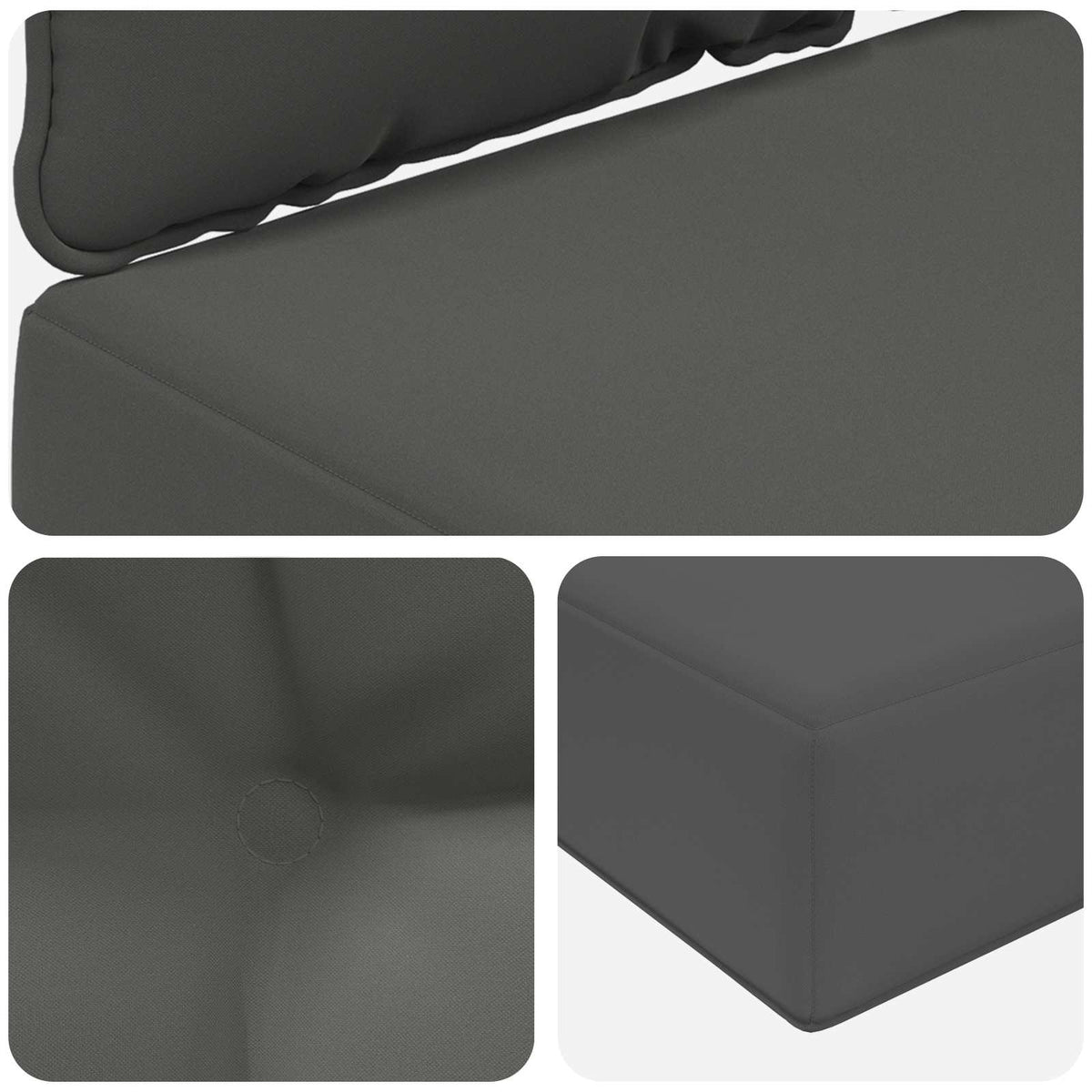 Sofakissen für draußen Polyester Anthrazit 50,5 x 50,5 cm