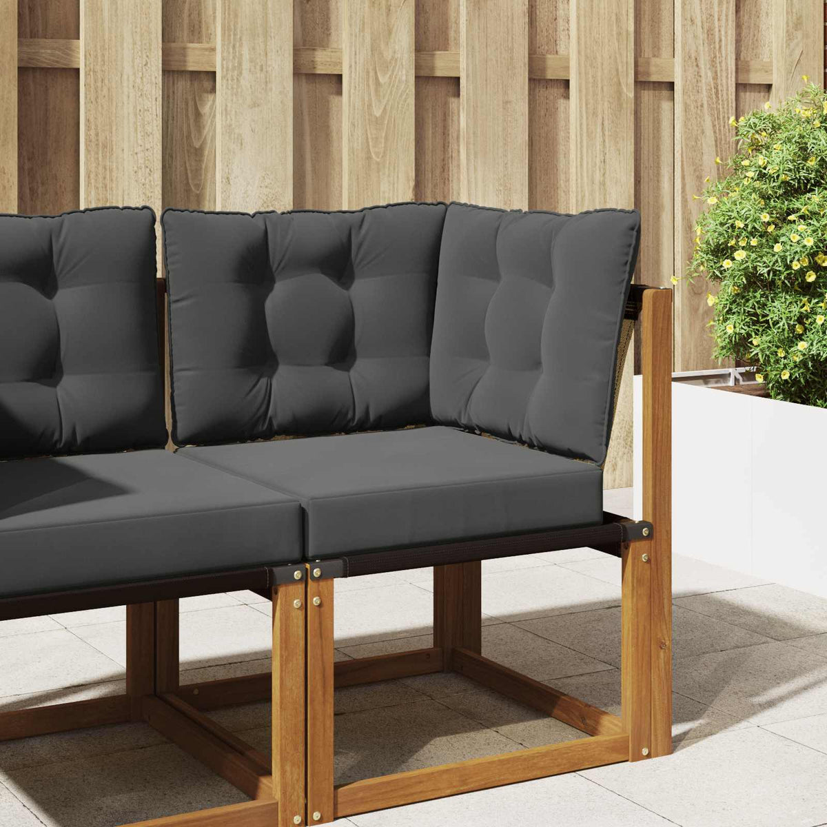 Sofakissen für draußen Polyester Anthrazit 50,5 x 50,5 cm