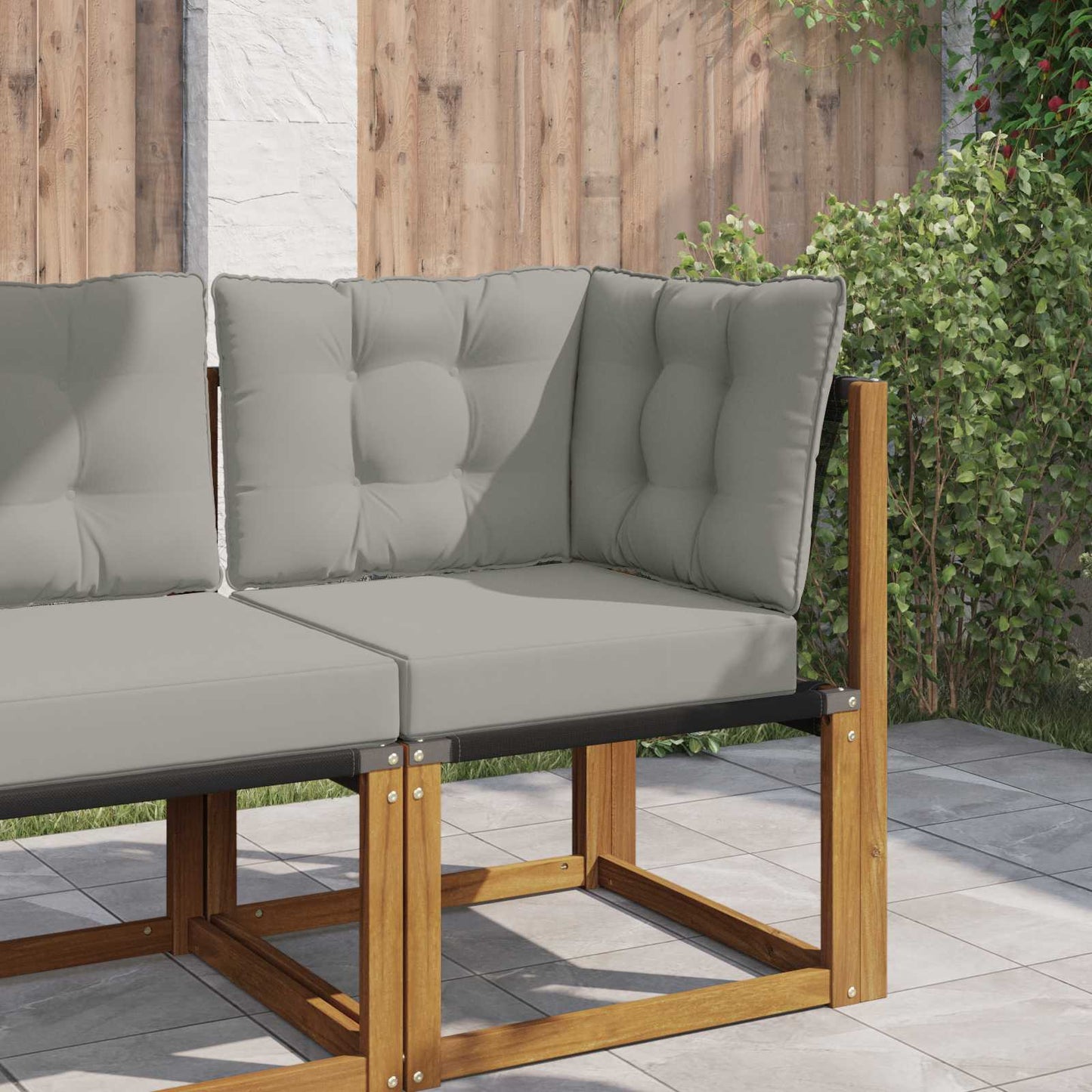 Sofakissen für draußen Polyester Grau 50,5 x 50,5 cm