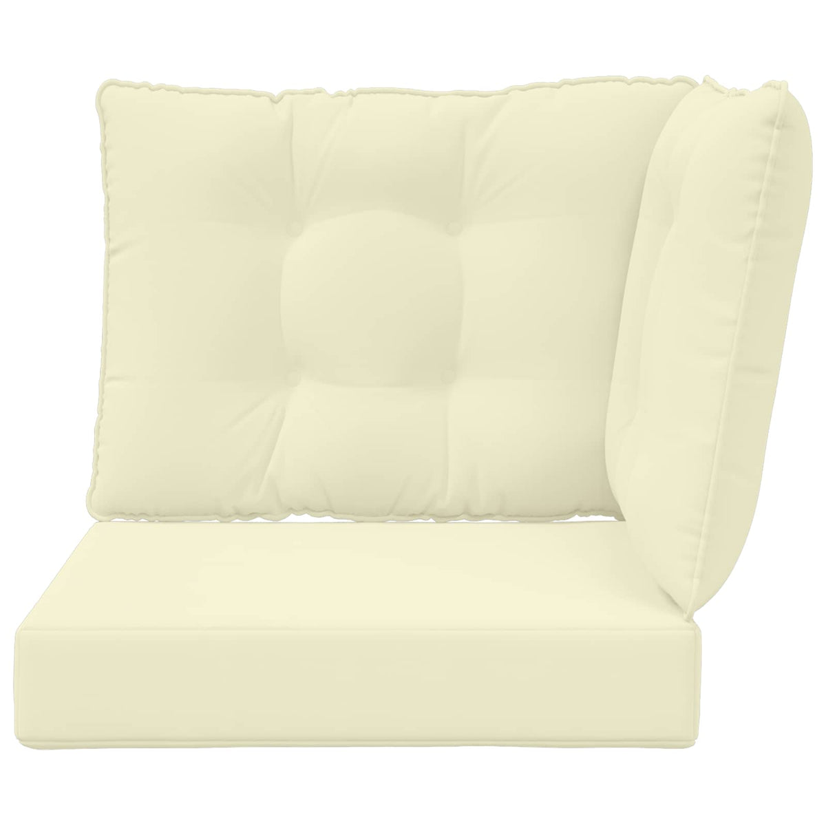 Sofakissen für draußen Polyester Creme 50,5 x 50,5 cm