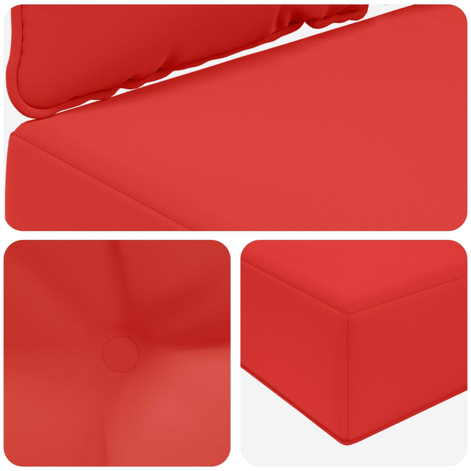 Sofakissen für draußen Polyester Rot 50,5 x 50,5 cm