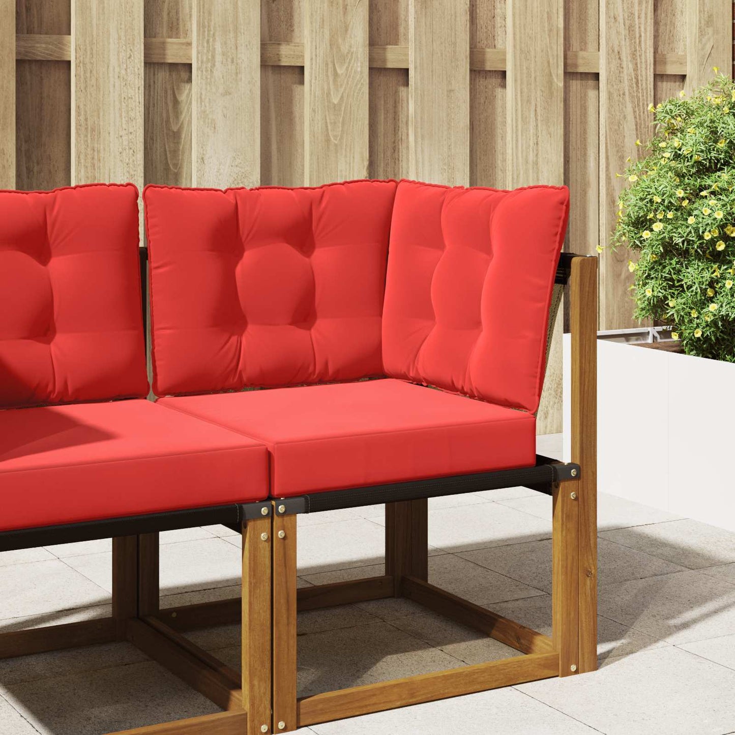 Sofakissen für draußen Polyester Rot 50,5 x 50,5 cm