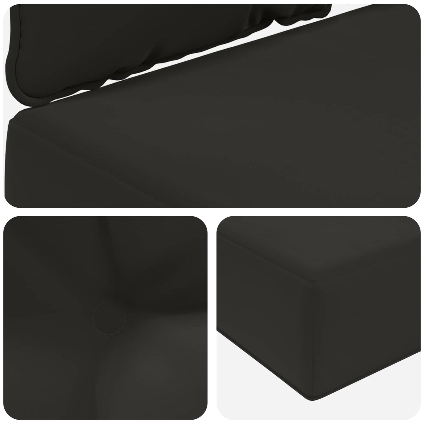 Sofakissen für draußen Polyester Schwarz 50,5 x 50,5 cm