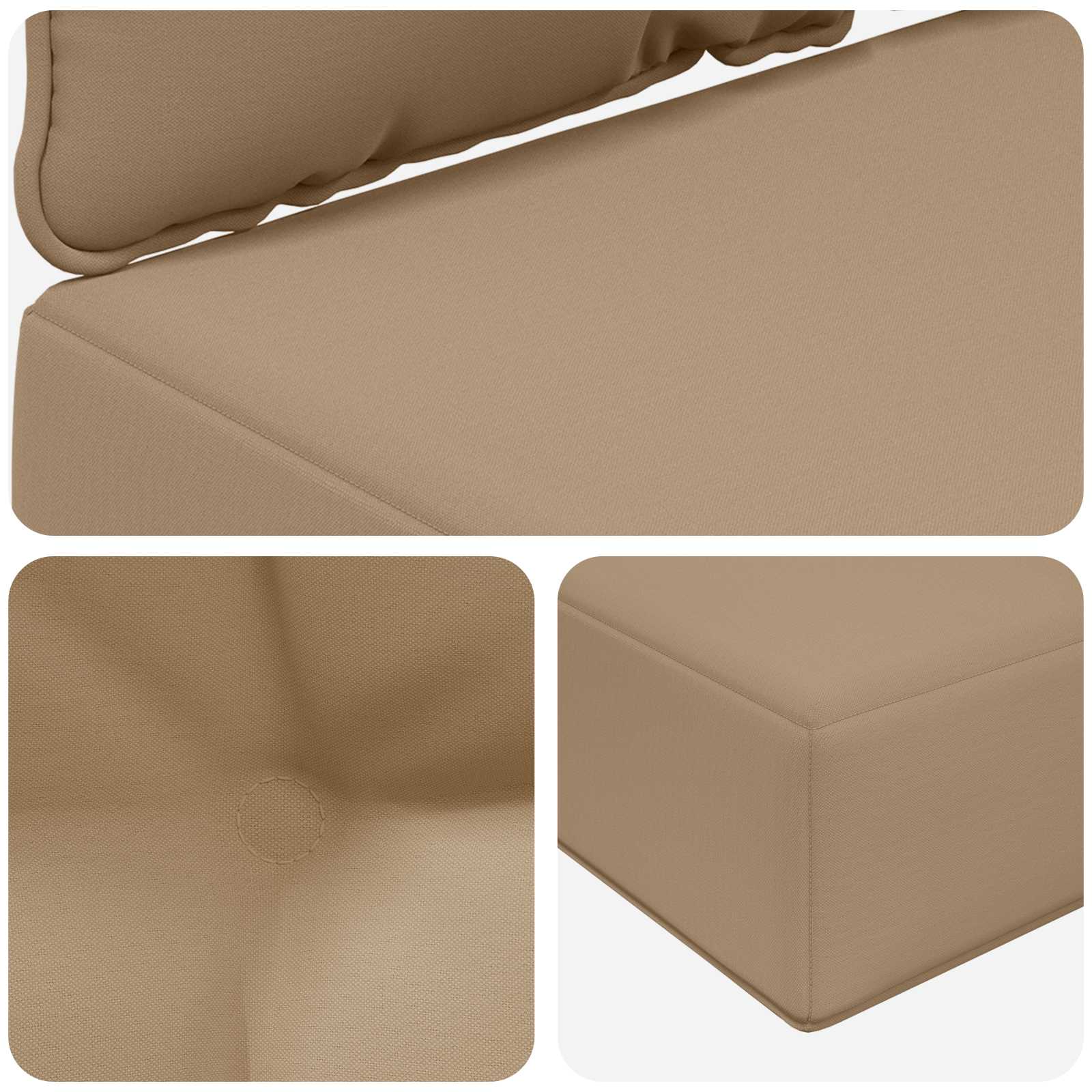 Sofakissen für draußen Polyester Taupe 50,5 x 50,5 cm