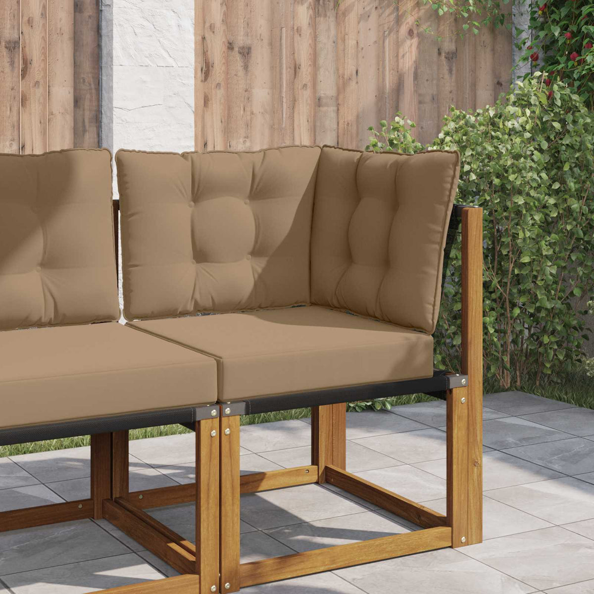 Sofakissen für draußen Polyester Taupe 50,5 x 50,5 cm