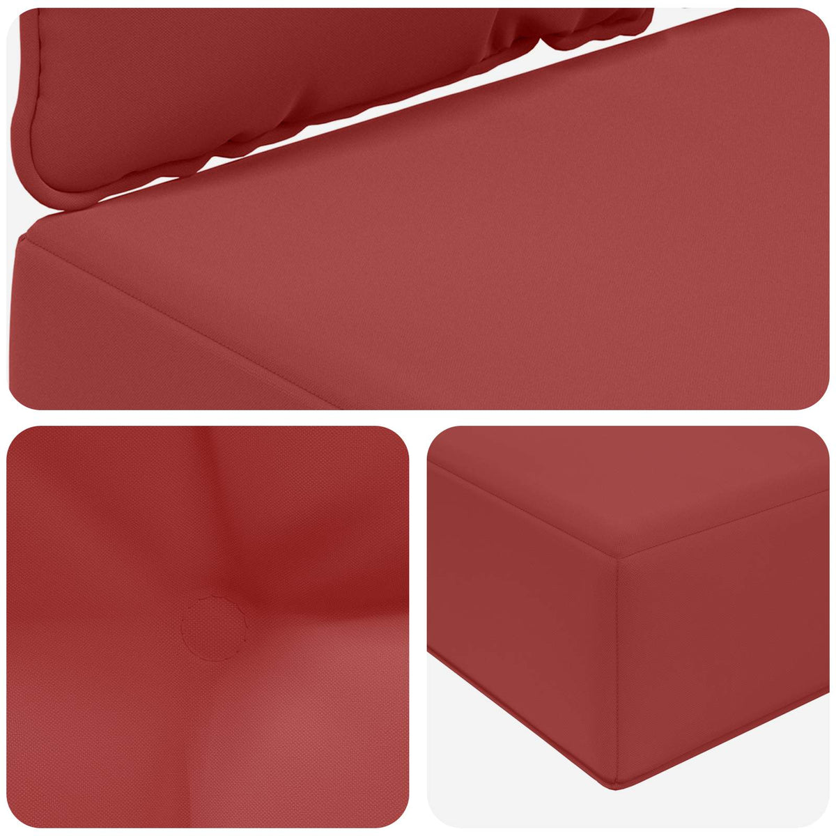 Sofakissen für draußen Polyester Weinrot 50,5 x 50,5 cm