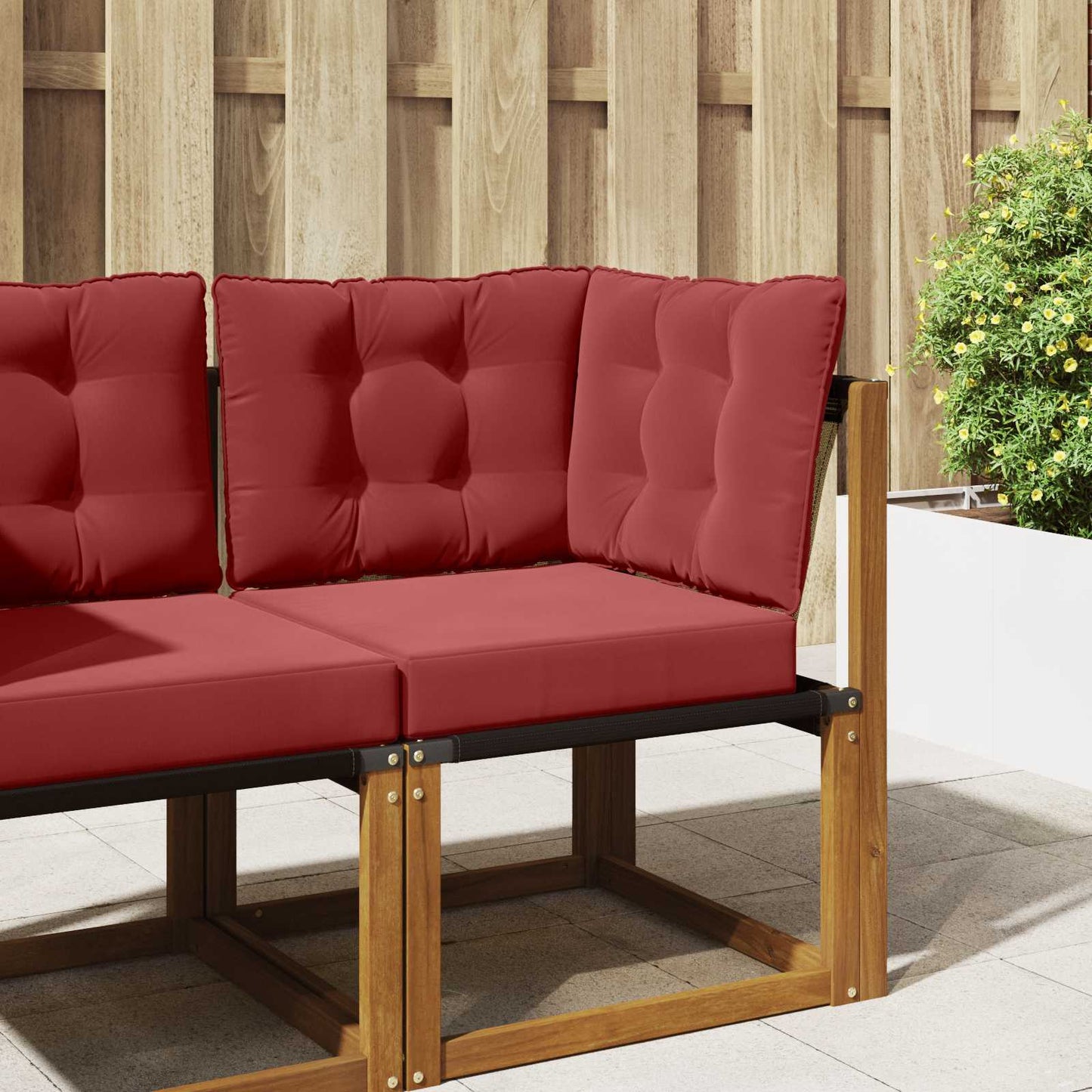Sofakissen für draußen Polyester Weinrot 50,5 x 50,5 cm