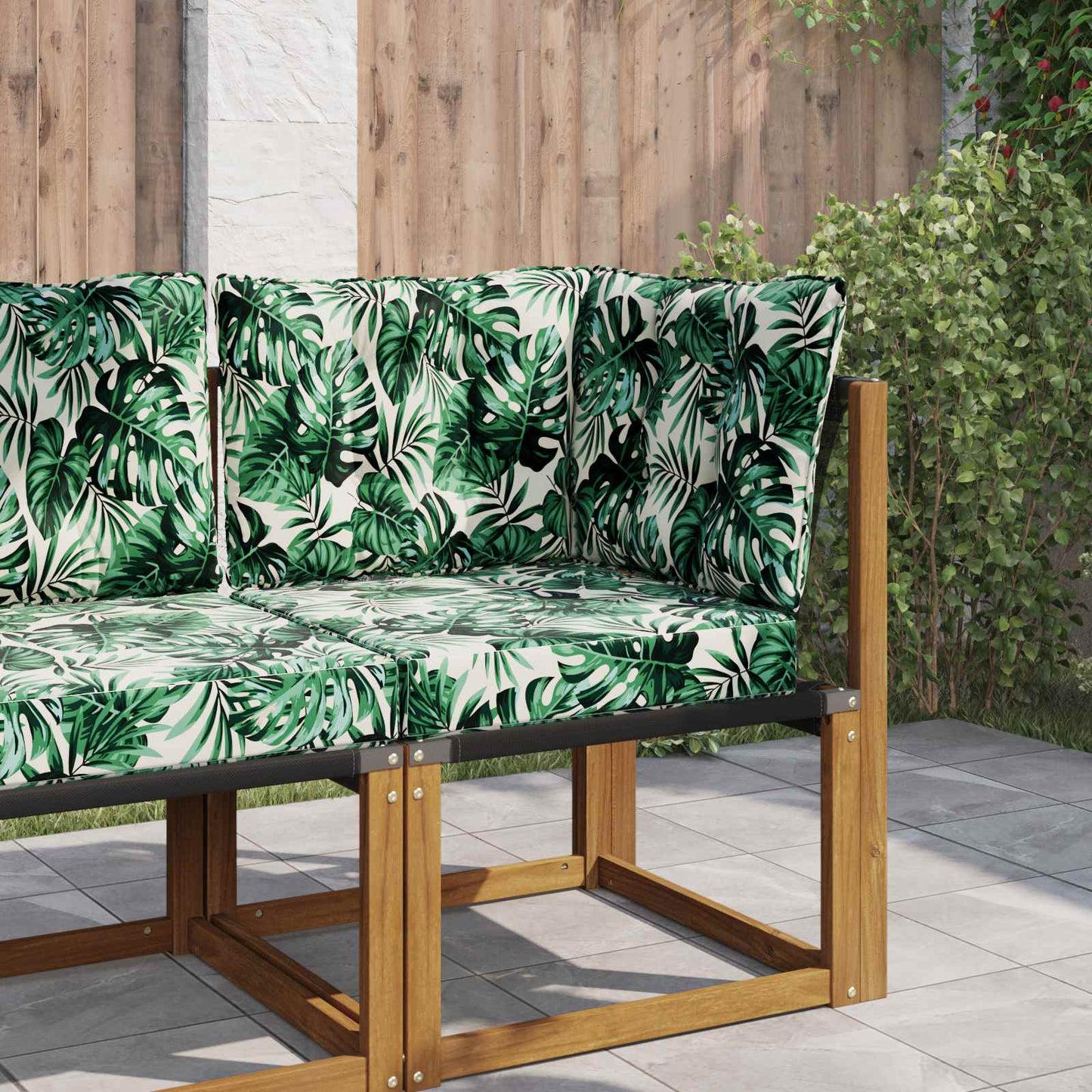 Sofakissen für draußen Polyester Blattmuster 50,5 x 50,5 cm