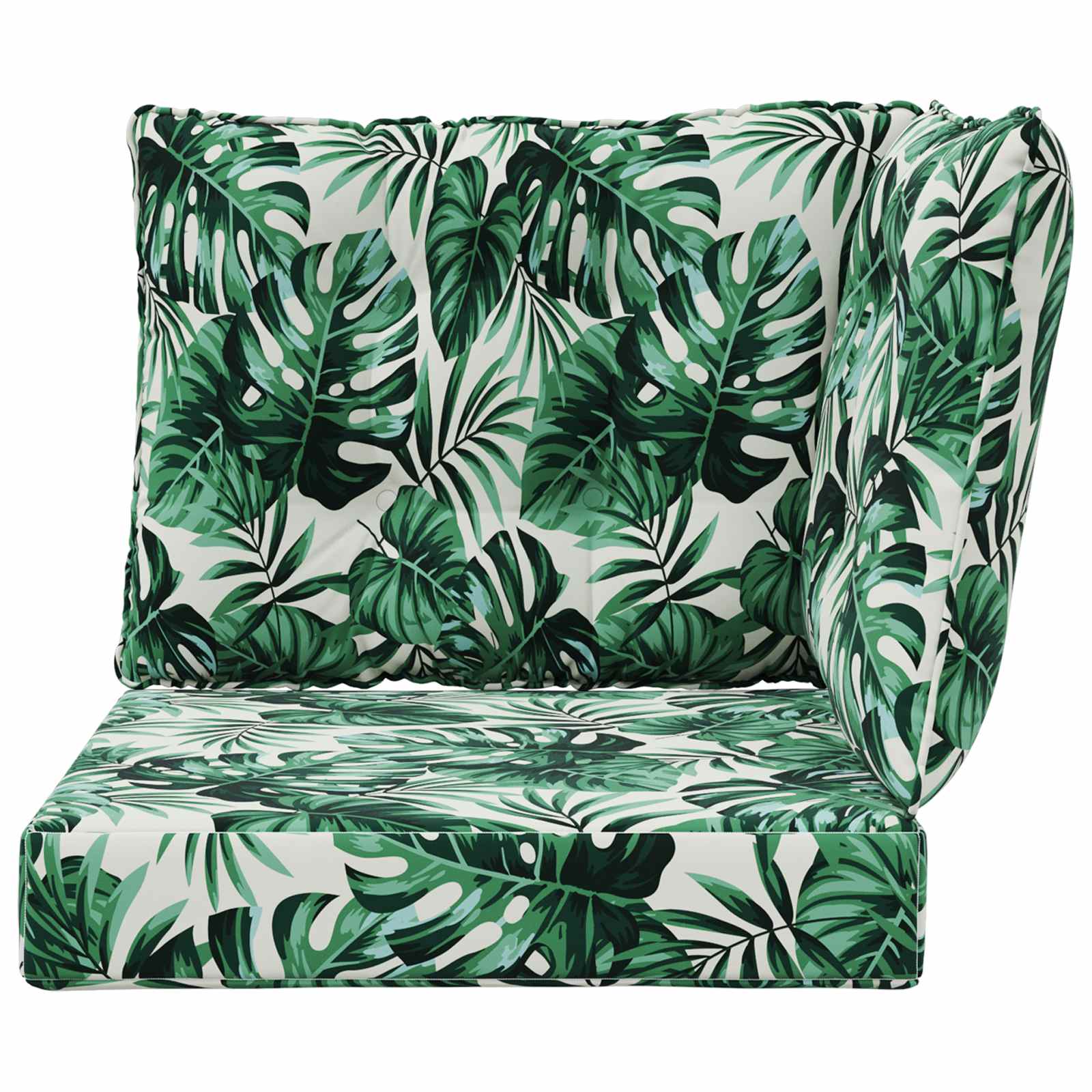 Sofakissen für draußen Polyester Blattmuster 50,5 x 50,5 cm