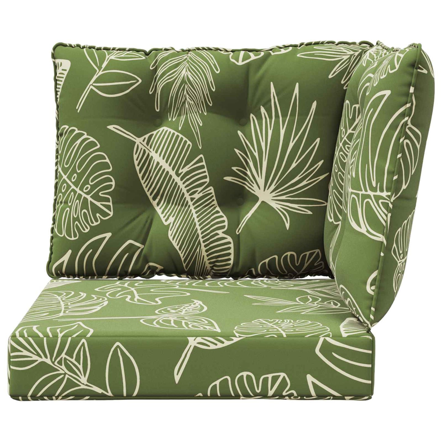 Sofakissen für draußen Polyester Blattdesign 50,5 x 50,5 cm