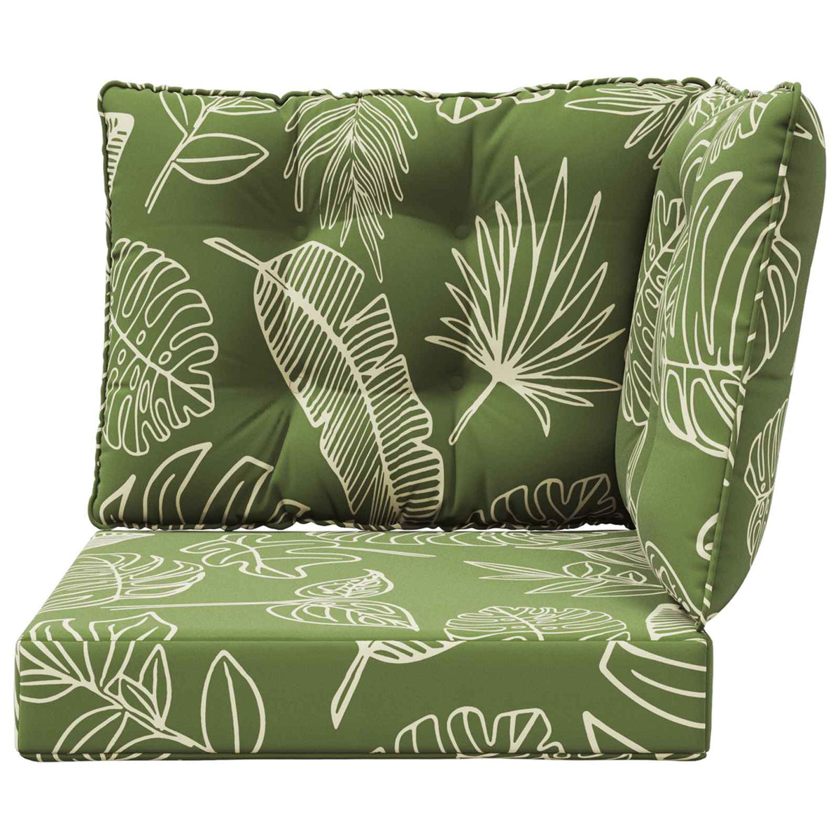 Sofakissen für draußen Polyester Blattdesign 50,5 x 50,5 cm