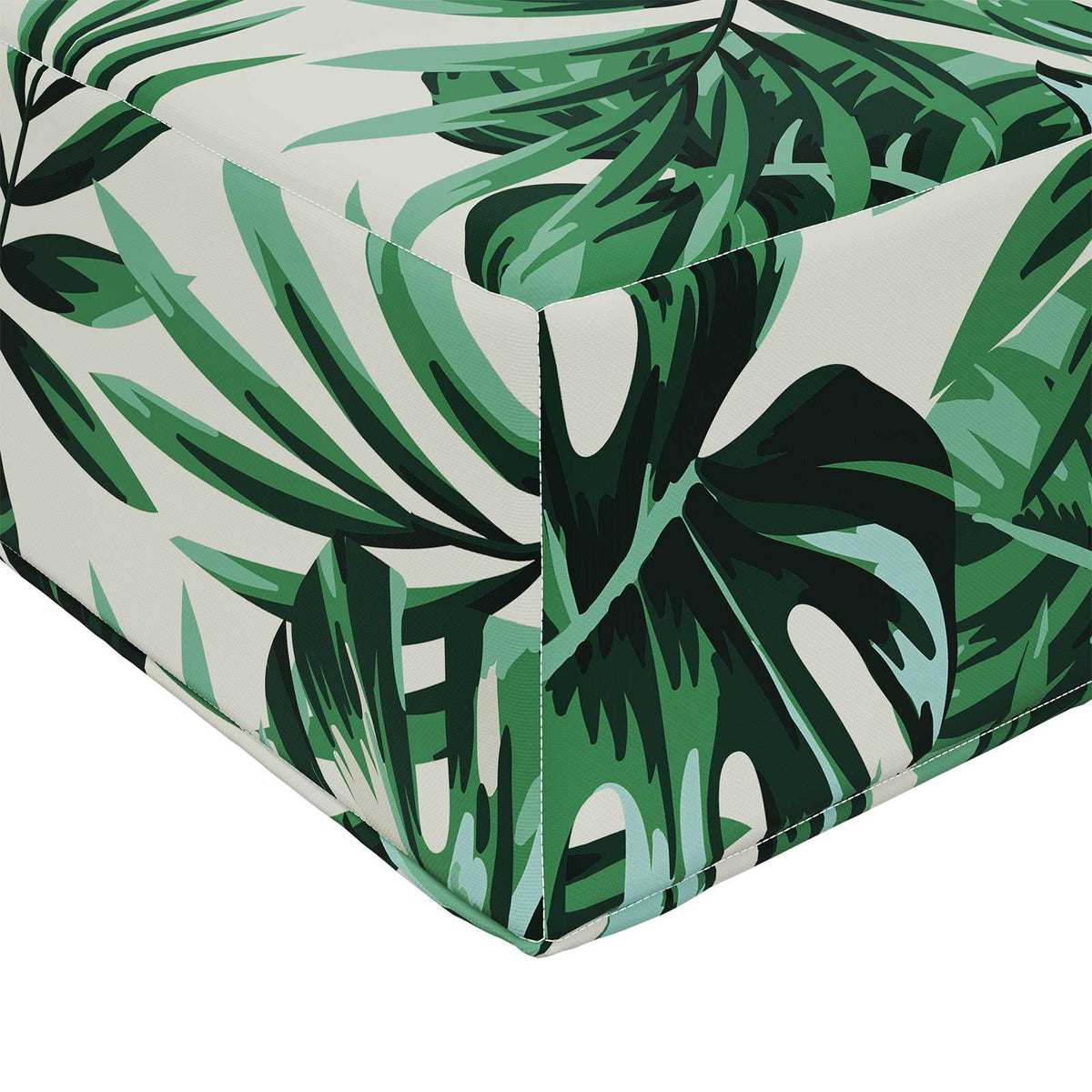 Sofakissen für draußen Polyester Blattmuster 80 x 80 cm