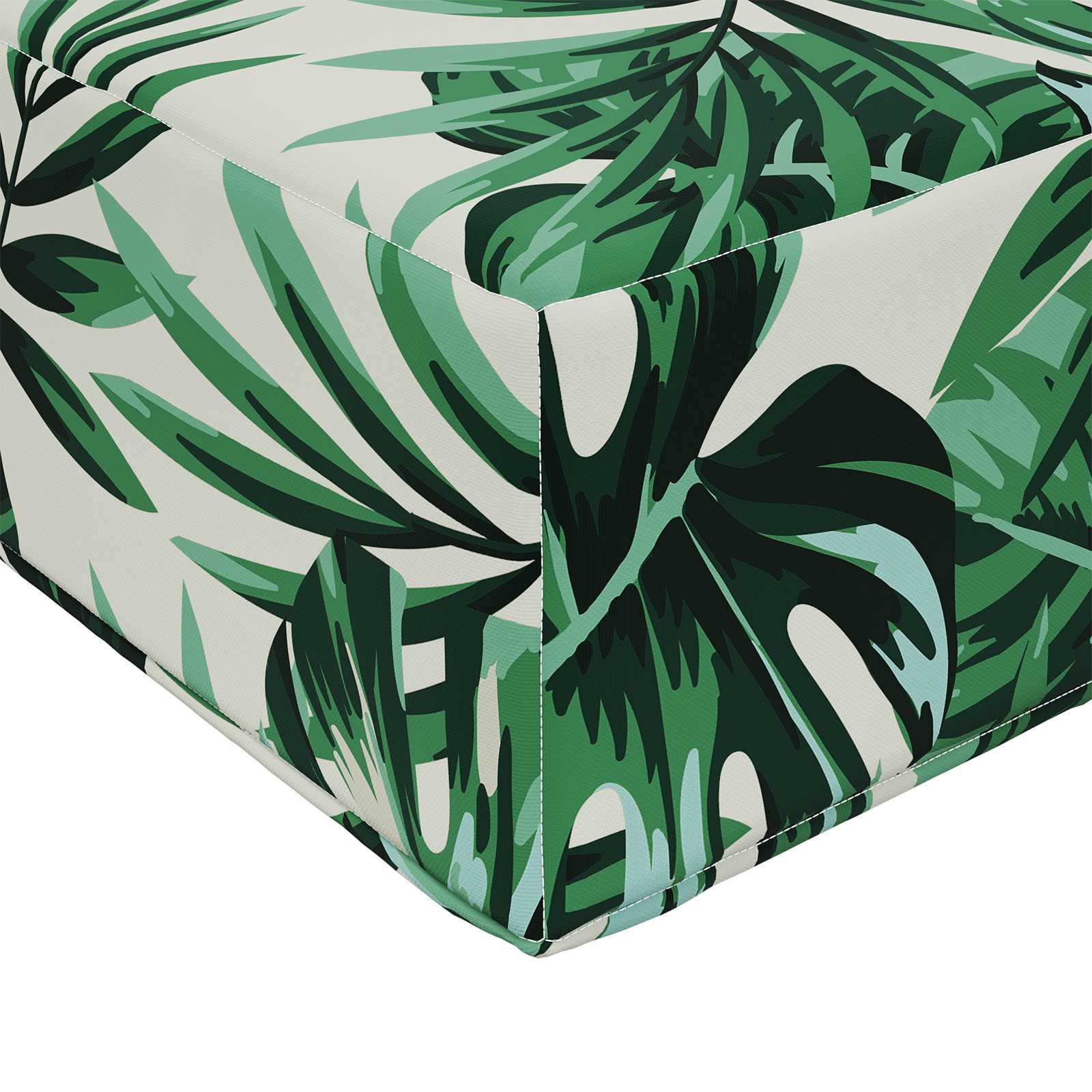 Sofakissen für draußen Polyester Blattmuster 80 x 80 cm