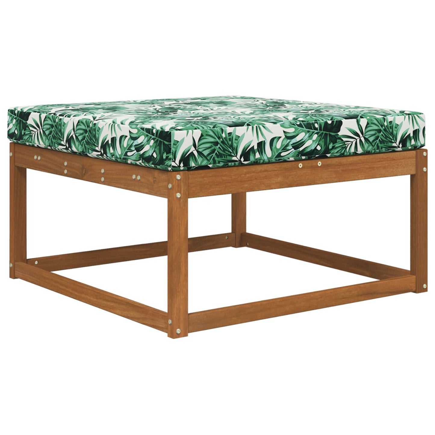 Sofakissen für draußen Polyester Blattmuster 80 x 80 cm