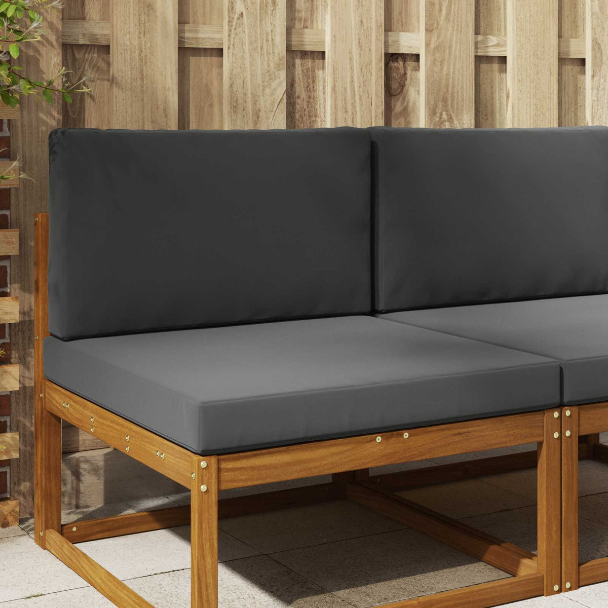 Sofakissen für draußen Polyester Anthrazit 80 x 80 cm