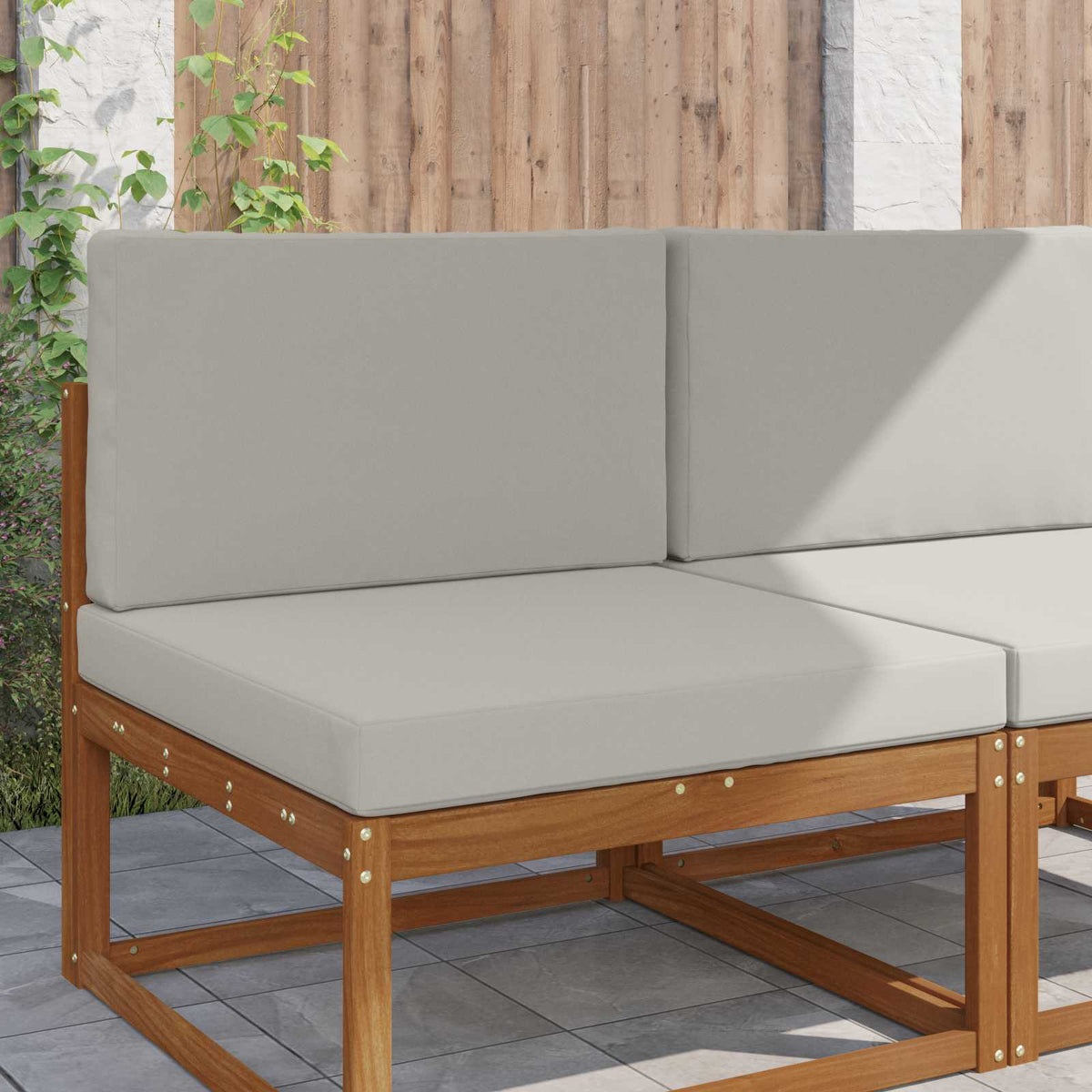 Sofakissen für draußen Polyester Grau 80 x 80 cm
