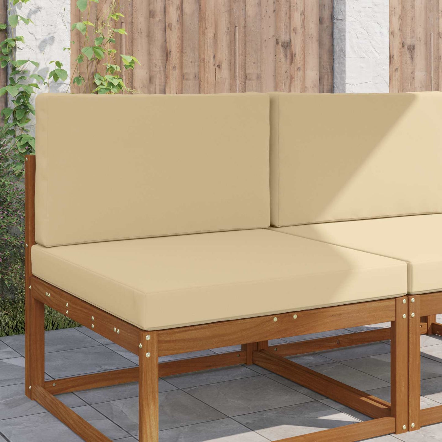 Sofakissen für draußen Polyester Beige 80 x 80 cm