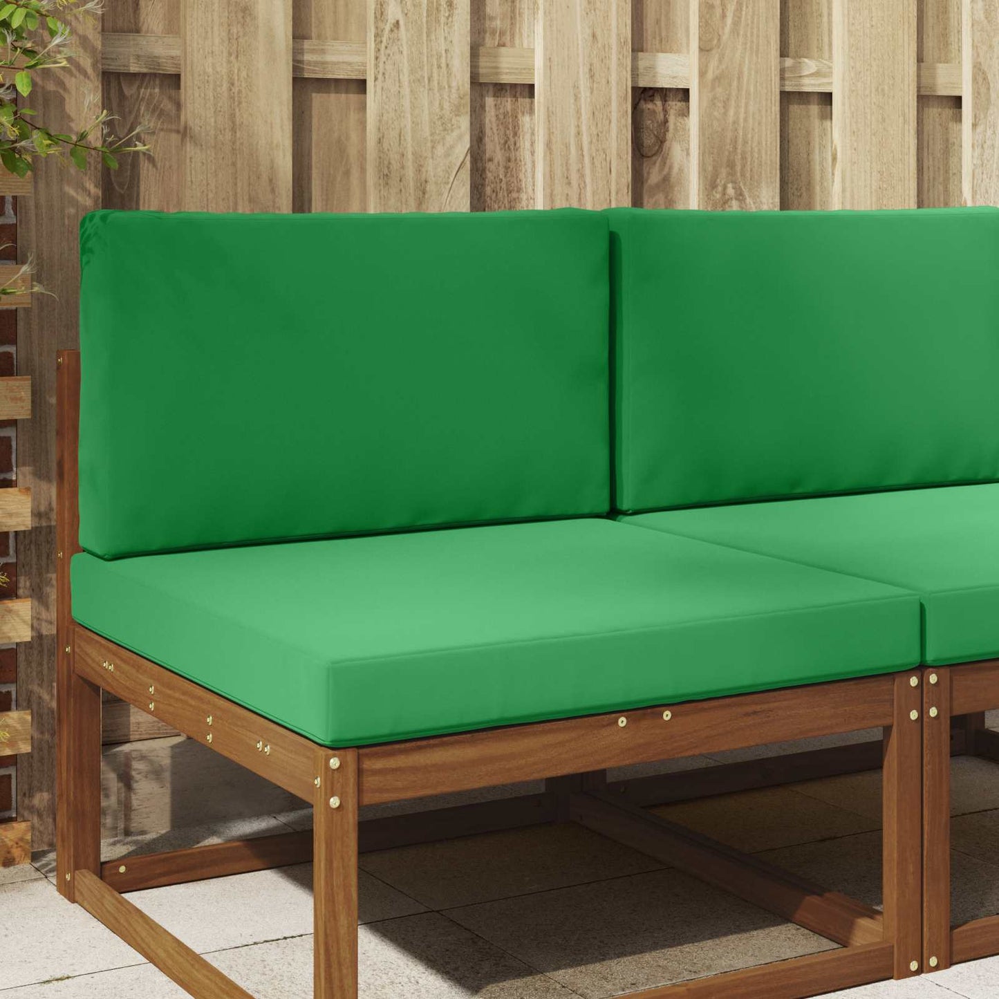 Sofakissen für draußen Polyester Grün 80 x 80 cm