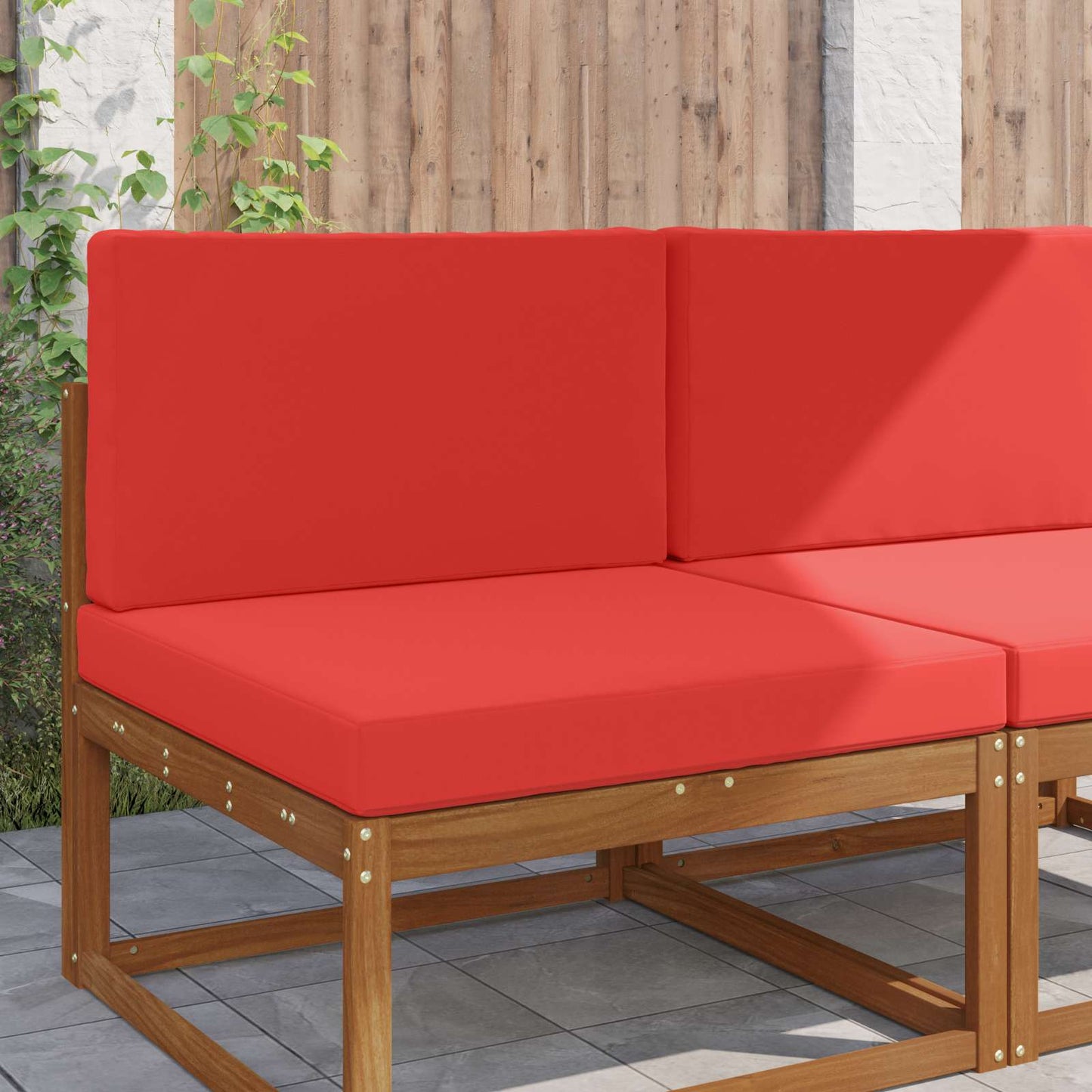 Sofakissen für draußen Polyester Rot 80 x 80 cm