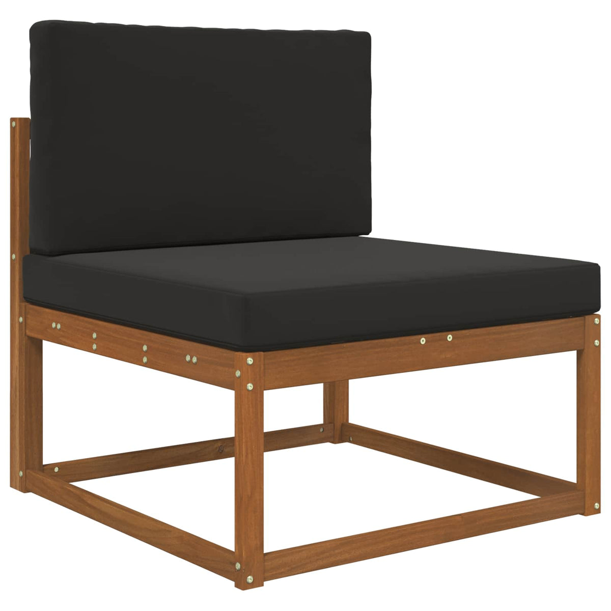 Sofakissen für draußen Polyester Schwarz 80 x 80 cm