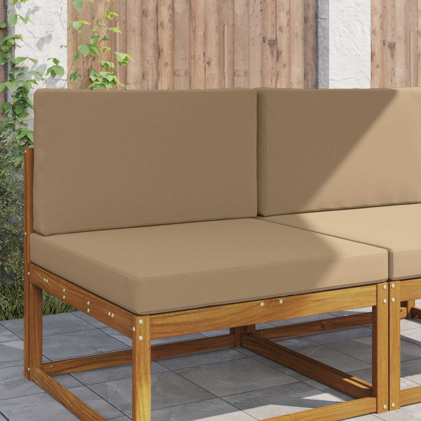 Sofakissen für draußen Polyester Taupe 80 x 80 cm