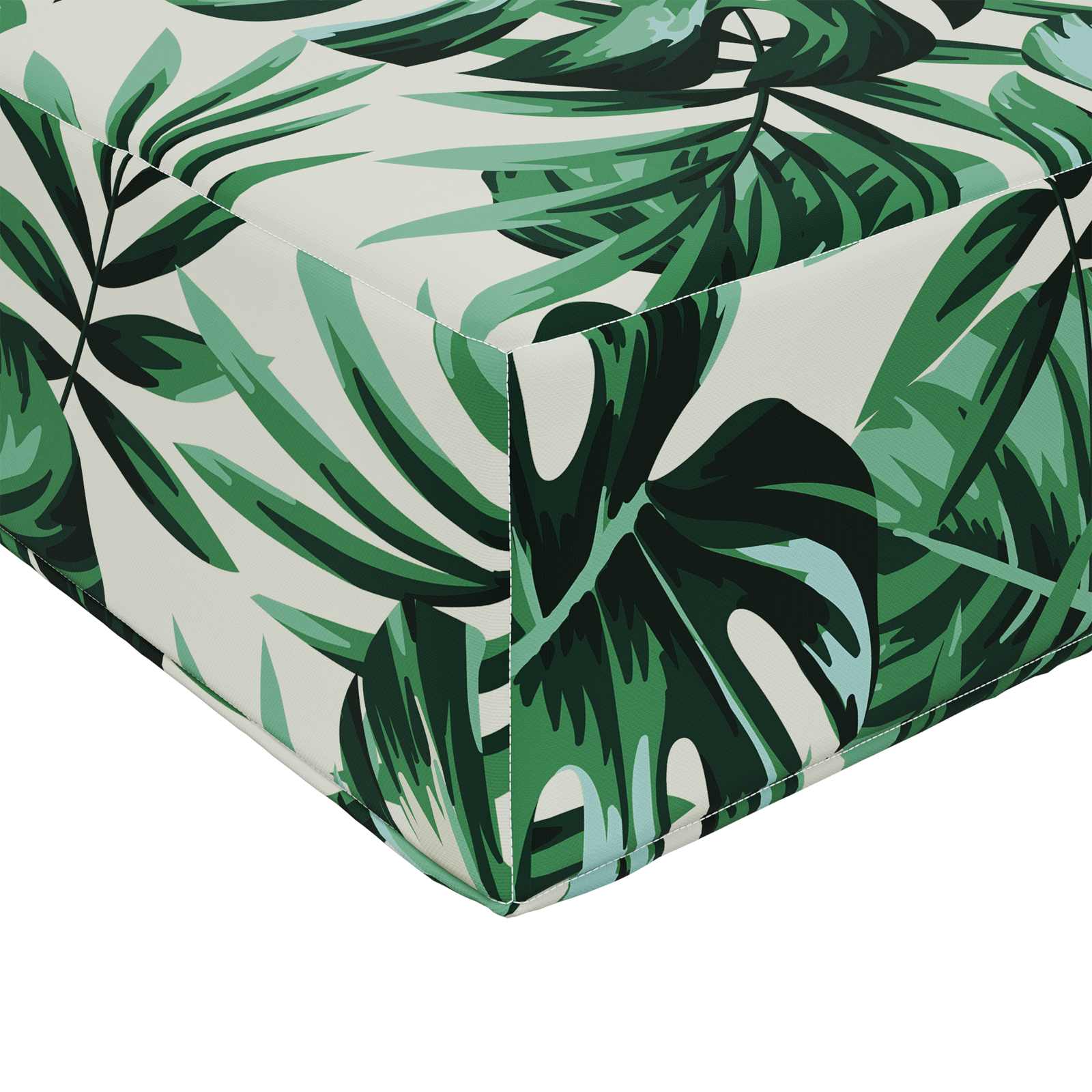 Sofakissen für draußen Polyester Blattmuster 80 x 80 cm