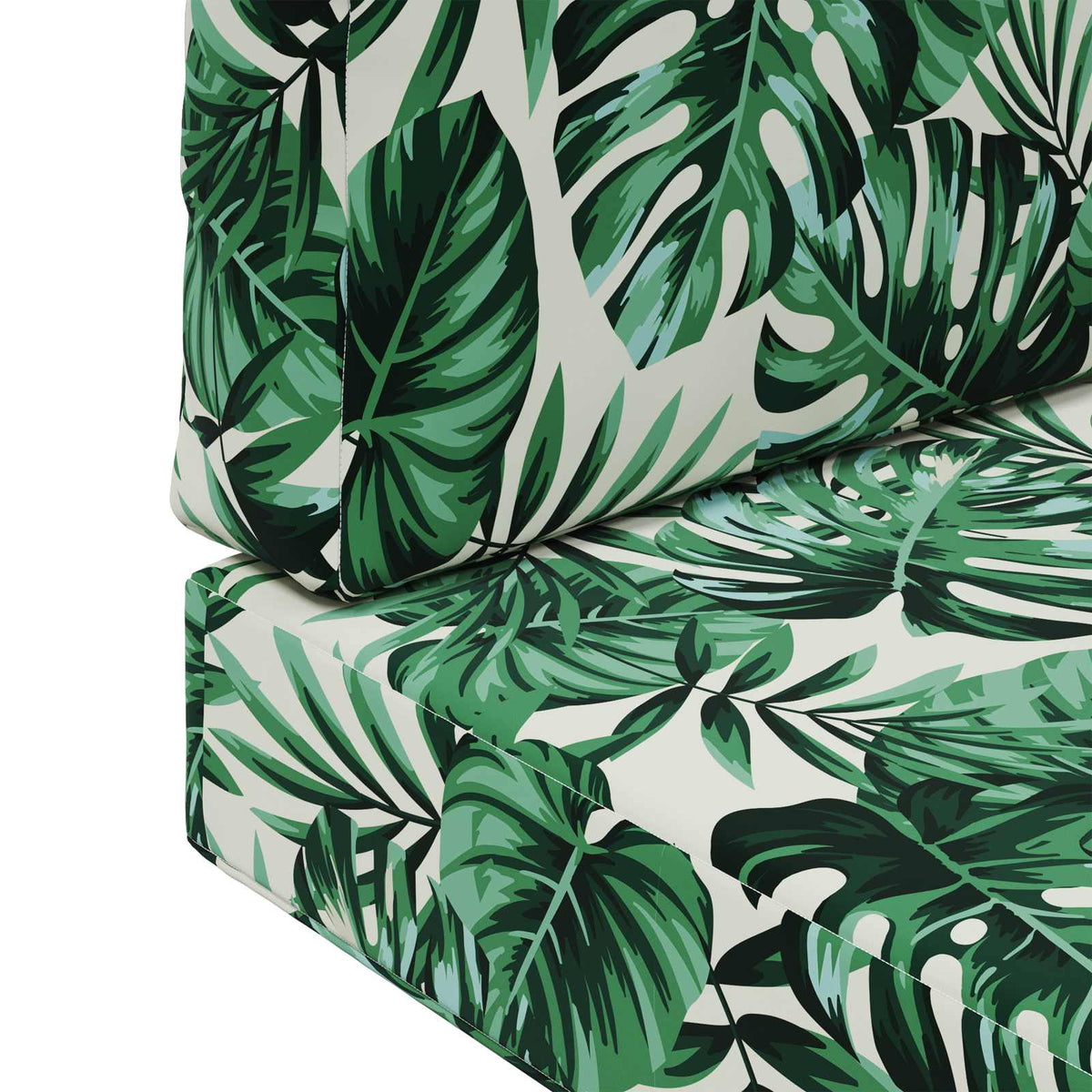 Sofakissen für draußen Polyester Blattmuster 80 x 80 cm