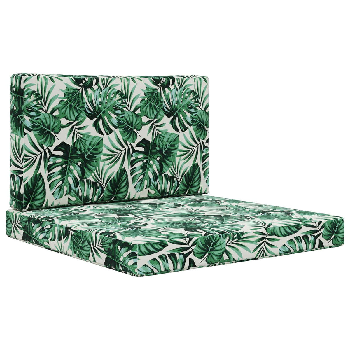 Sofakissen für draußen Polyester Blattmuster 80 x 80 cm