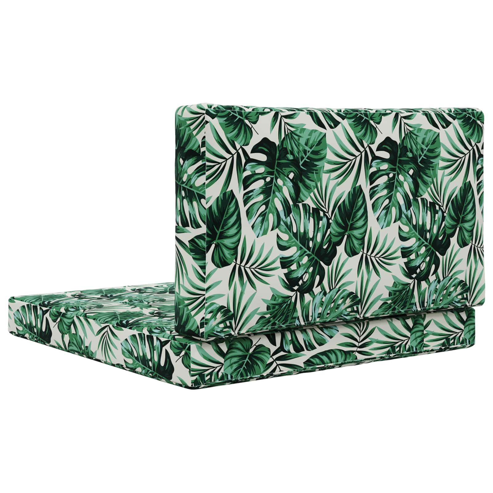 Sofakissen für draußen Polyester Blattmuster 80 x 80 cm