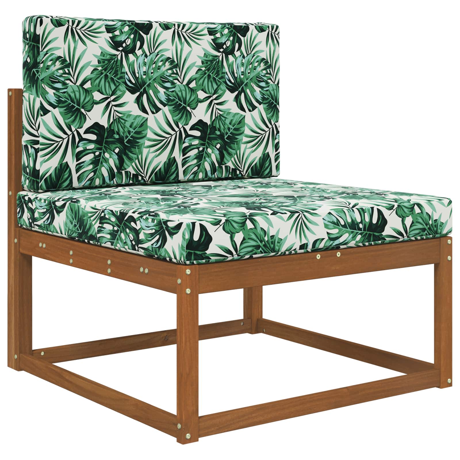 Sofakissen für draußen Polyester Blattmuster 80 x 80 cm