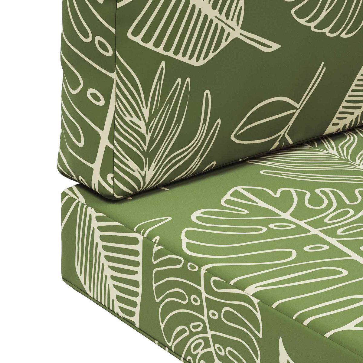 Sofakissen für draußen Polyester Blattdesign 80 x 80 cm