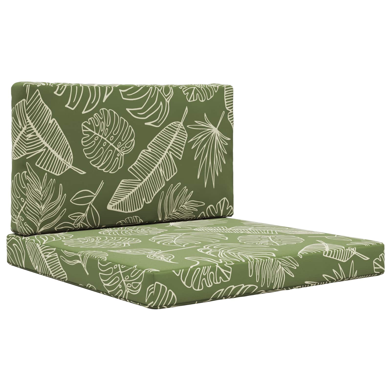 Sofakissen für draußen Polyester Blattdesign 80 x 80 cm