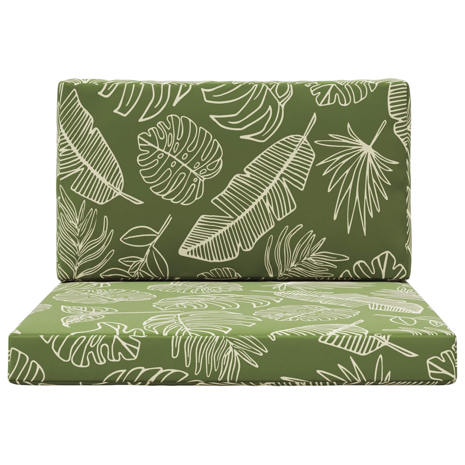 Sofakissen für draußen Polyester Blattdesign 80 x 80 cm