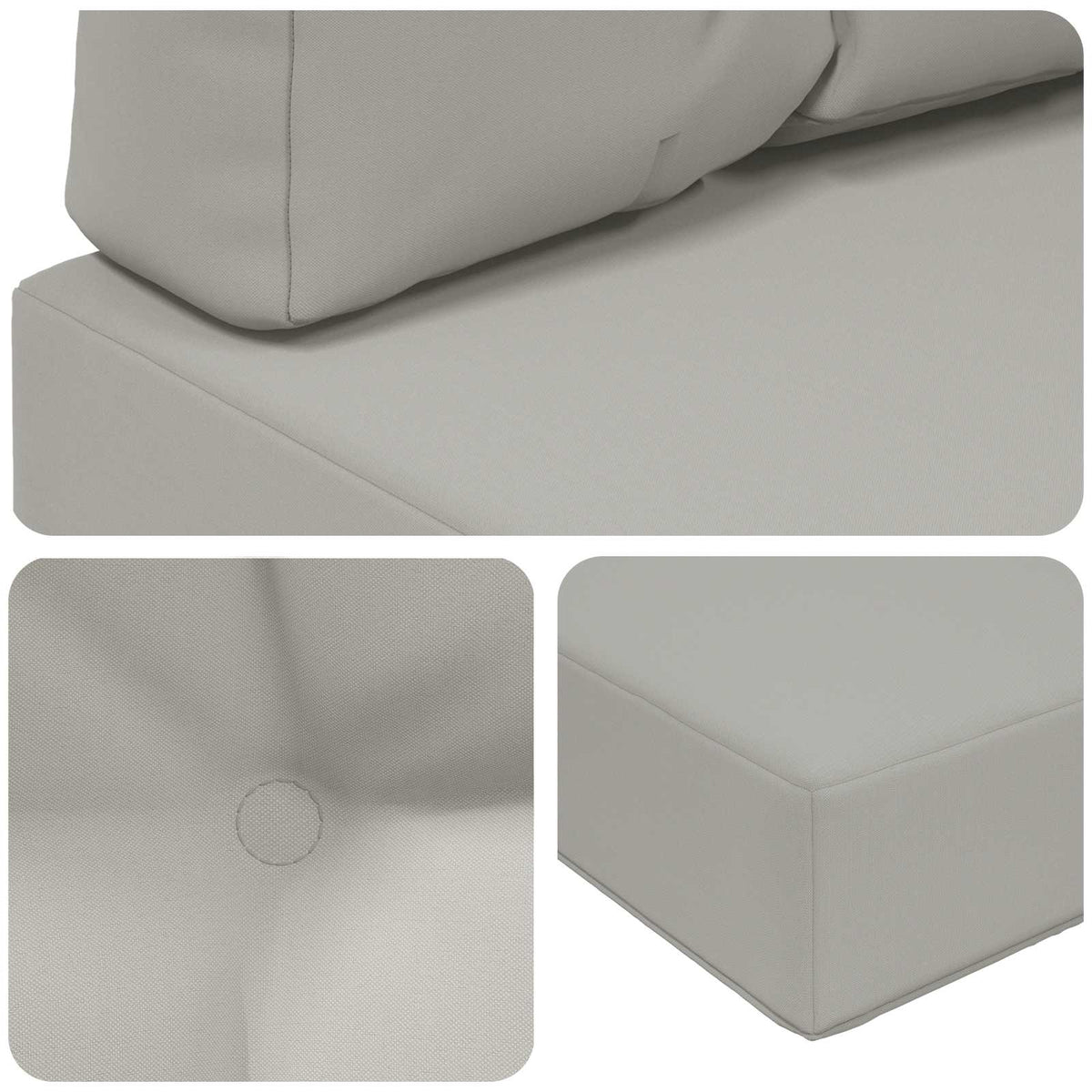 Sofakissen für draußen Polyester Grau 80 x 80 cm