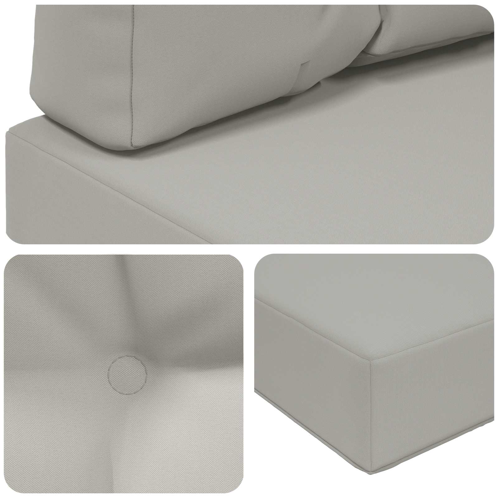 Sofakissen für draußen Polyester Grau 80 x 80 cm