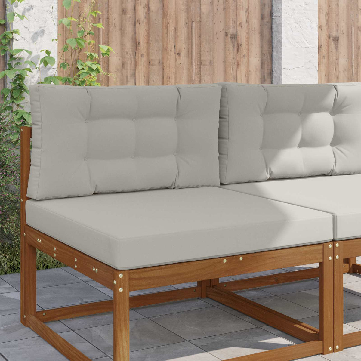 Sofakissen für draußen Polyester Grau 80 x 80 cm