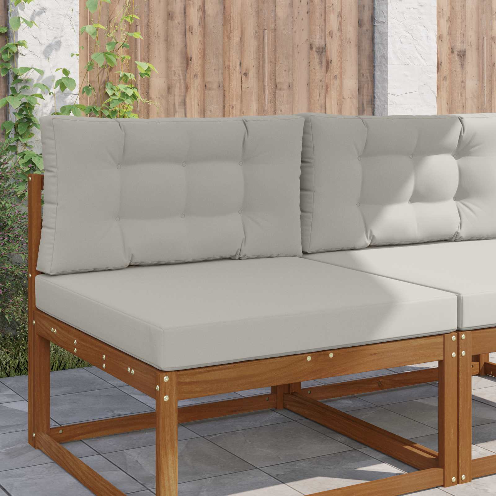 Sofakissen für draußen Polyester Grau 80 x 80 cm