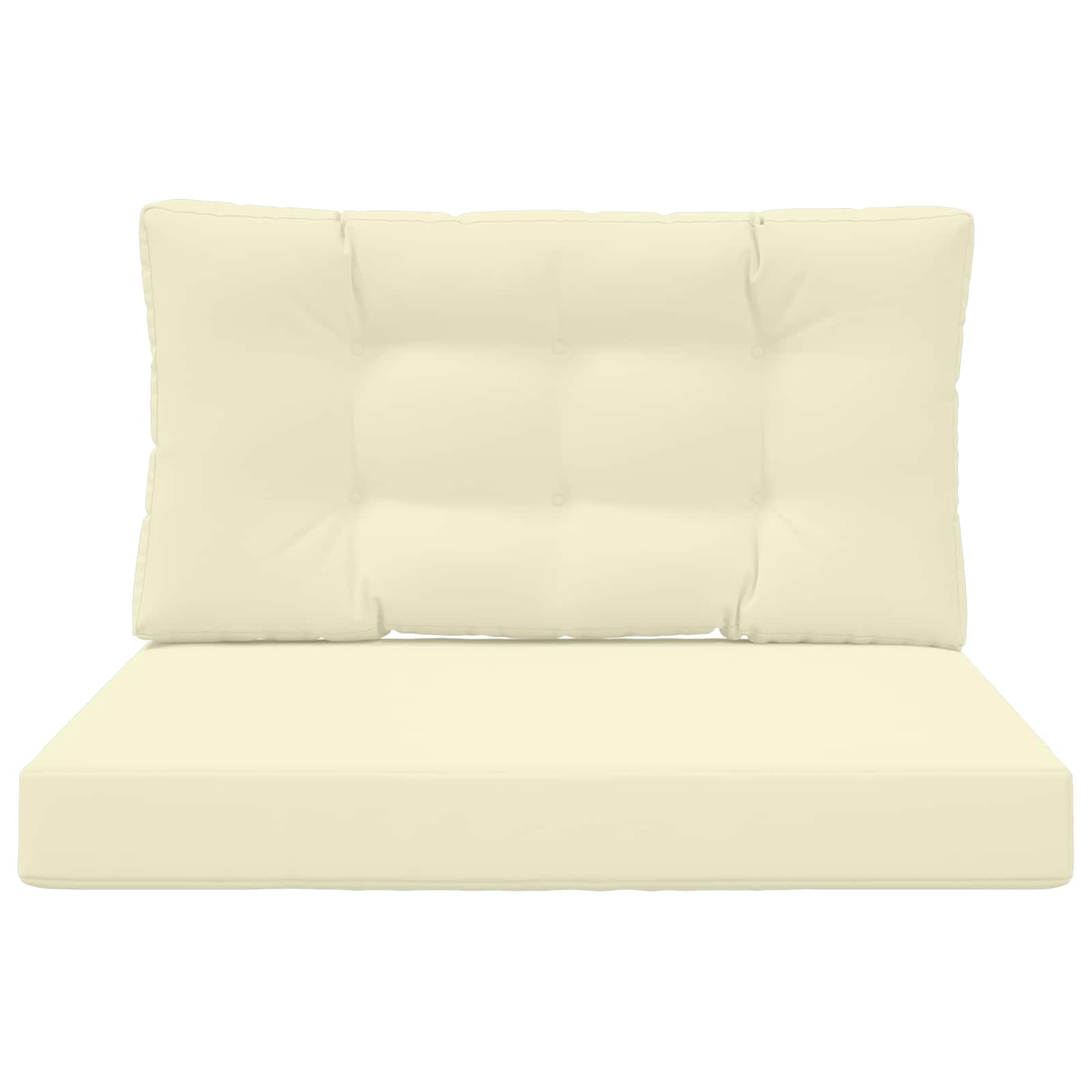 Sofakissen für draußen Polyester Creme 80 x 80 cm