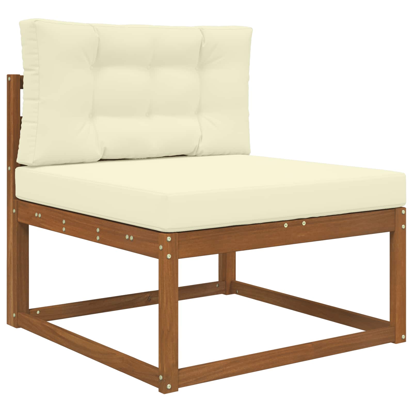 Sofakissen für draußen Polyester Creme 80 x 80 cm