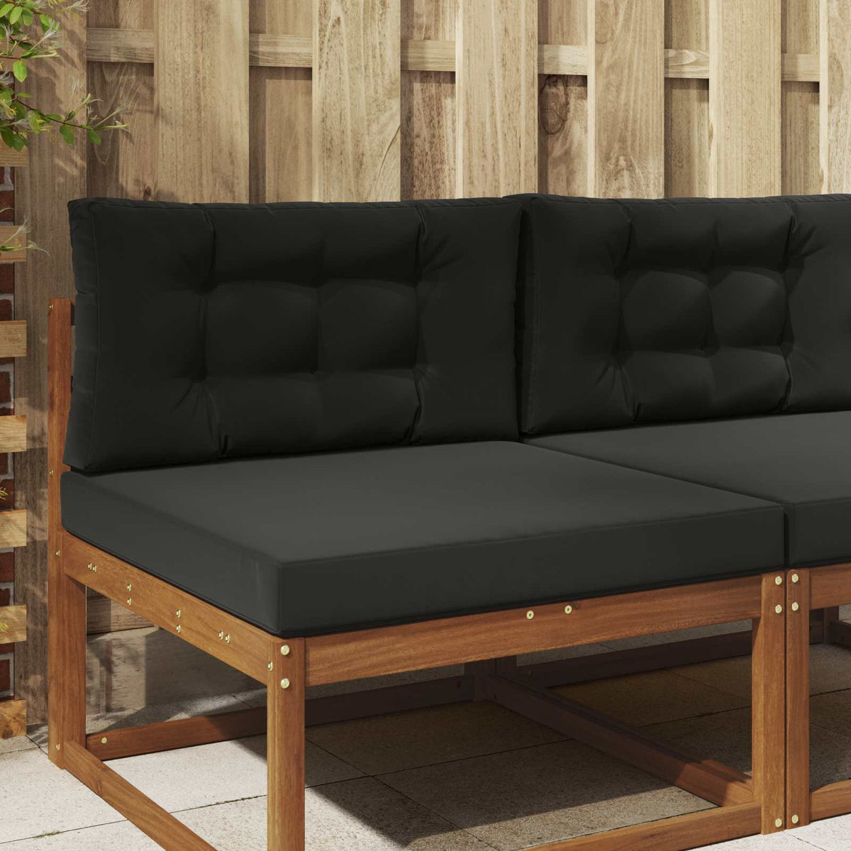 Sofakissen für draußen Polyester Schwarz 80 x 80 cm