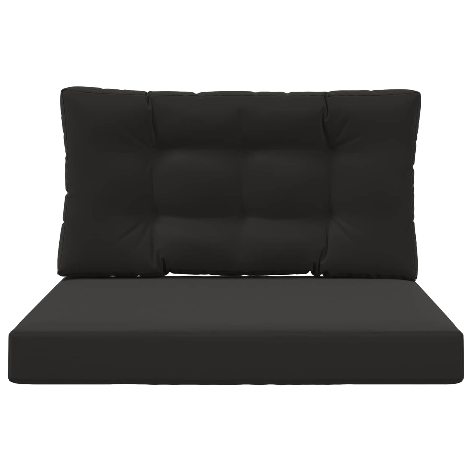 Sofakissen für draußen Polyester Schwarz 80 x 80 cm